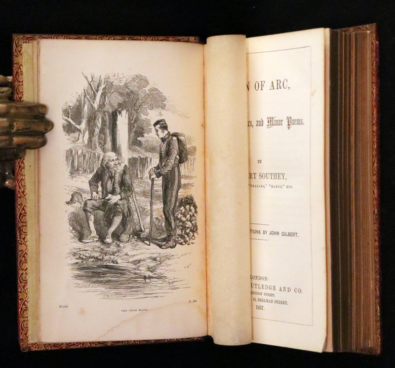 1857 Rare Victorian Book - JOAN OF ARC and Poems by Robert Southey Illustrated by John Gilbert.