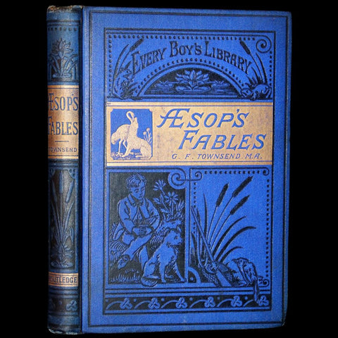 1875 Rare Book - Three Hundred Aesop's Fables beautifully Illustrated by Harrison Weir.