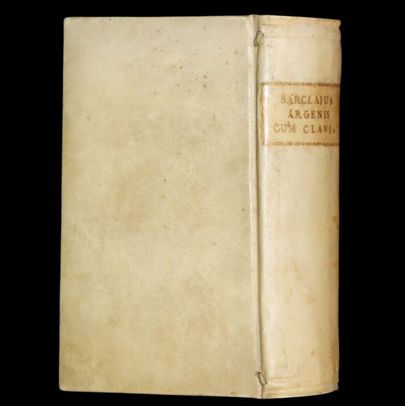 1630 Rare Latin Vellum Book - Scottish writer Io. Barclaii ARGENIS. Editio novissima by Elzevir.