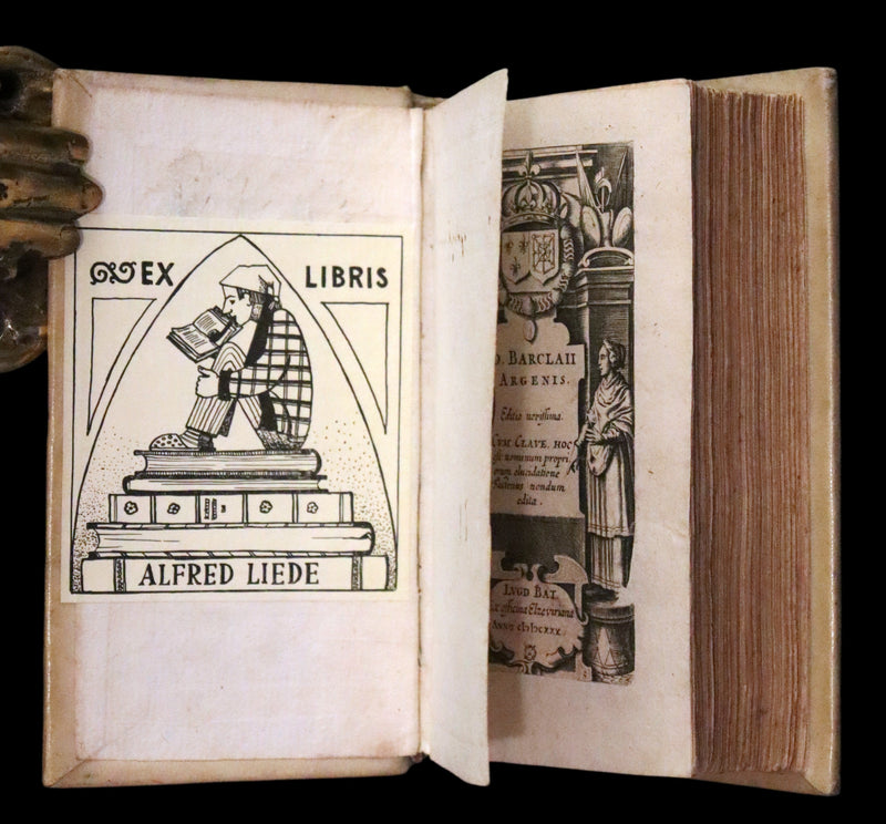 1630 Rare Latin Vellum Book - Scottish writer Io. Barclaii ARGENIS. Editio novissima by Elzevir.