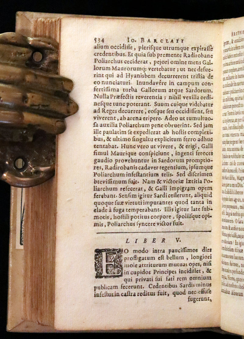 1630 Rare Latin Vellum Book - Scottish writer Io. Barclaii ARGENIS. Editio novissima by Elzevir.