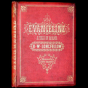 1856 Rare Victorian Book - EVANGELINE A tale of Acadie by Henry Wadsworth Longfellow. Illustrated.