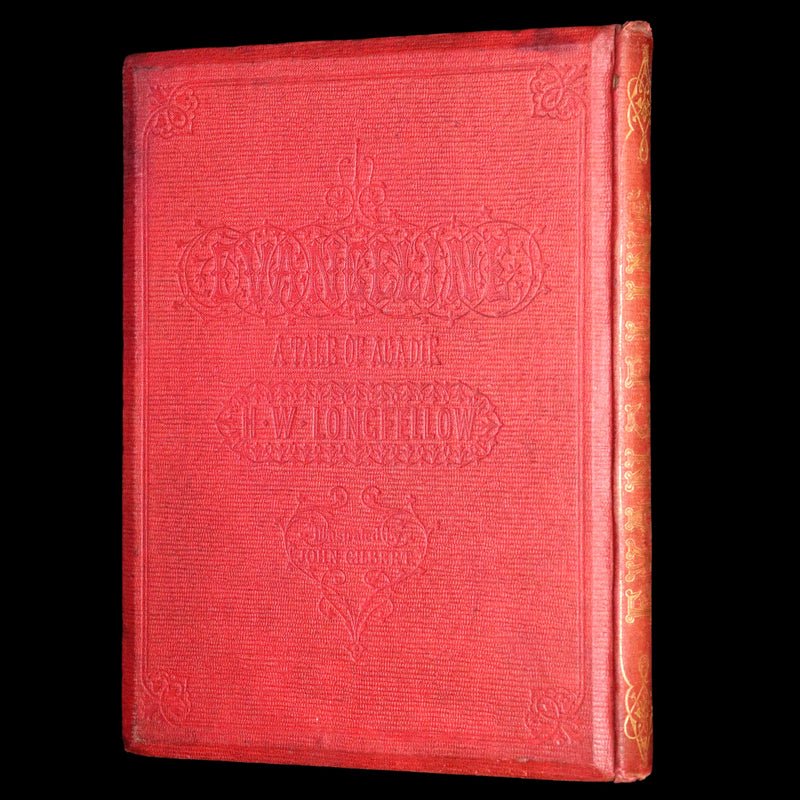 1856 Rare Victorian Book - EVANGELINE A tale of Acadie by Henry Wadsworth Longfellow. Illustrated.