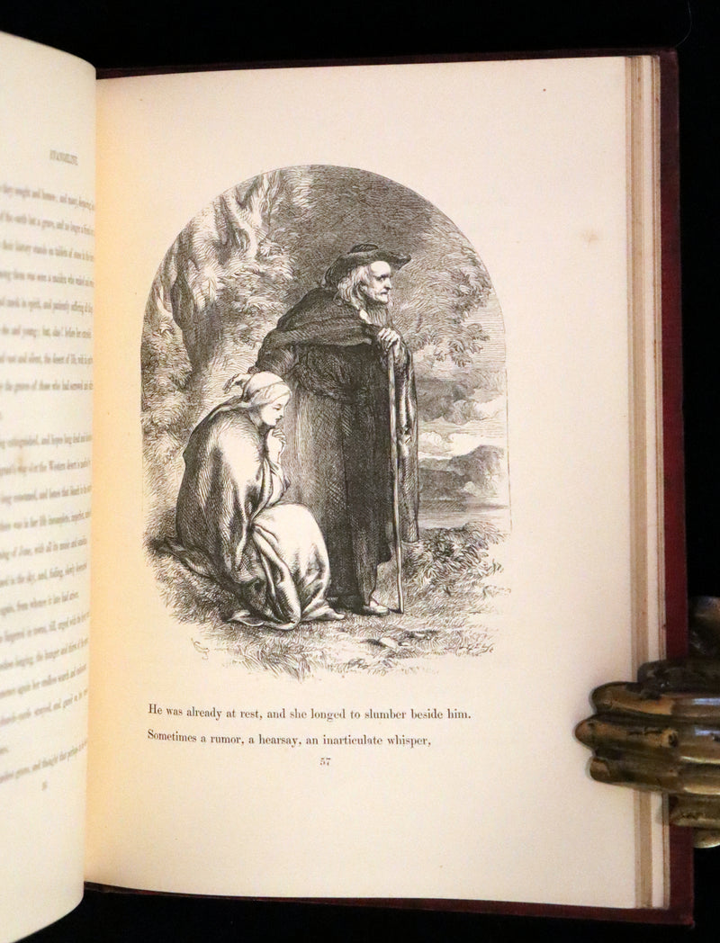 1856 Rare Victorian Book - EVANGELINE A tale of Acadie by Henry Wadsworth Longfellow. Illustrated.
