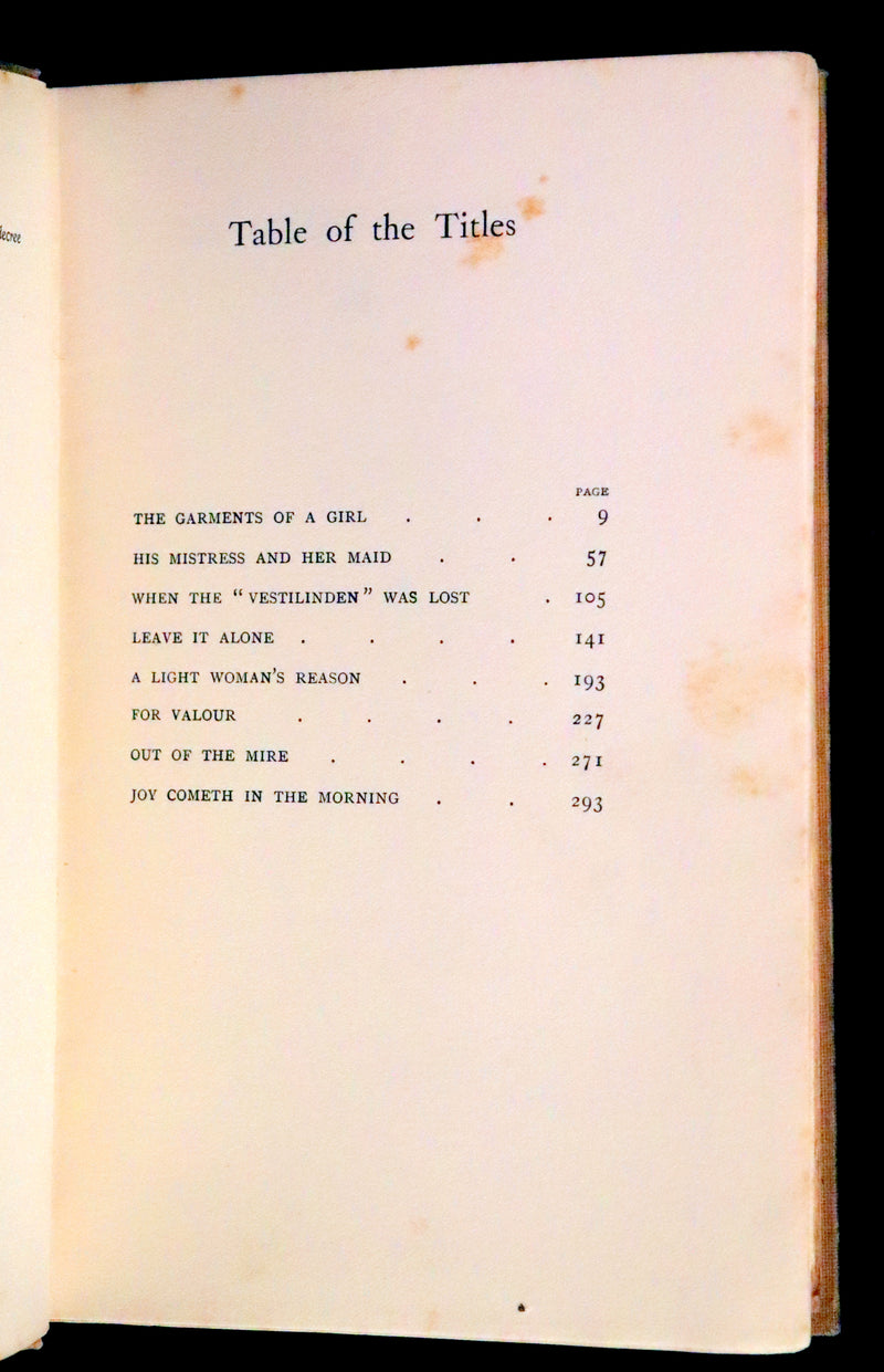 1906 Scarce First Edition - Stories of Strange Women by J.Y.F. Cooke.