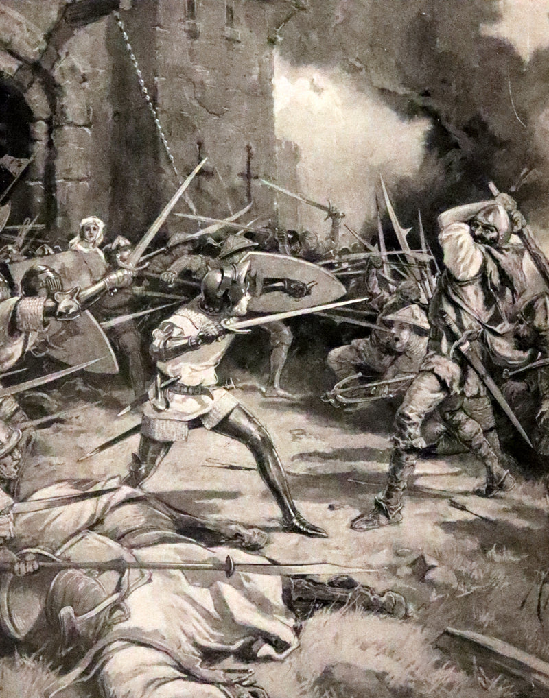 1898 Rare First Edition - With the Black Prince by William O. Stoddard, Illustrated.