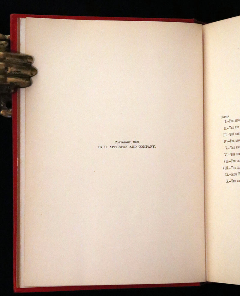1898 Rare First Edition - With the Black Prince by William O. Stoddard, Illustrated.