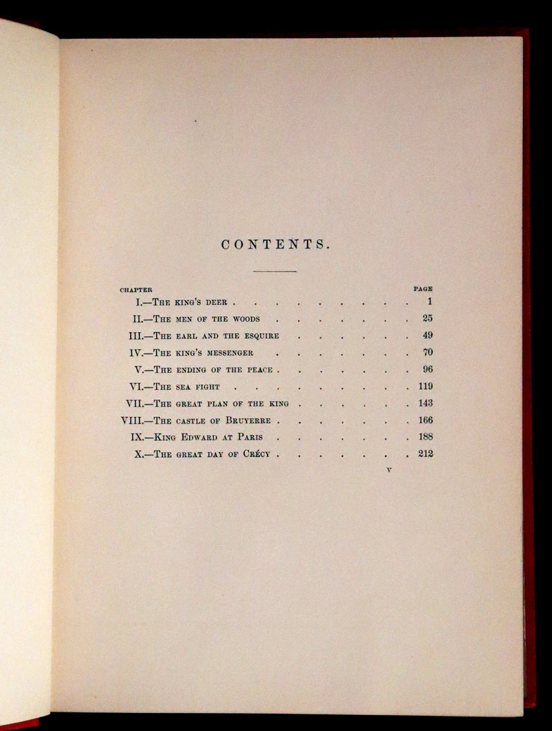 1898 Rare First Edition - With the Black Prince by William O. Stoddard, Illustrated.