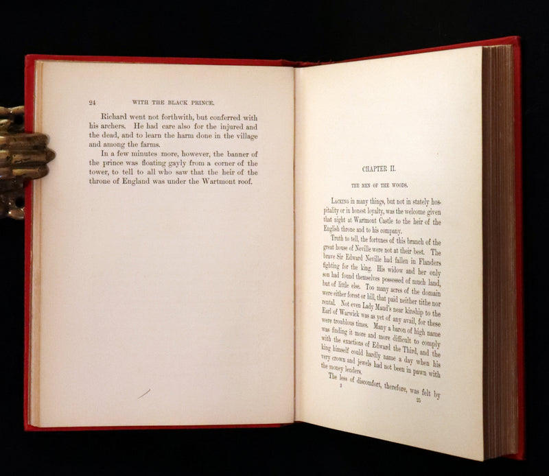 1898 Rare First Edition - With the Black Prince by William O. Stoddard, Illustrated.