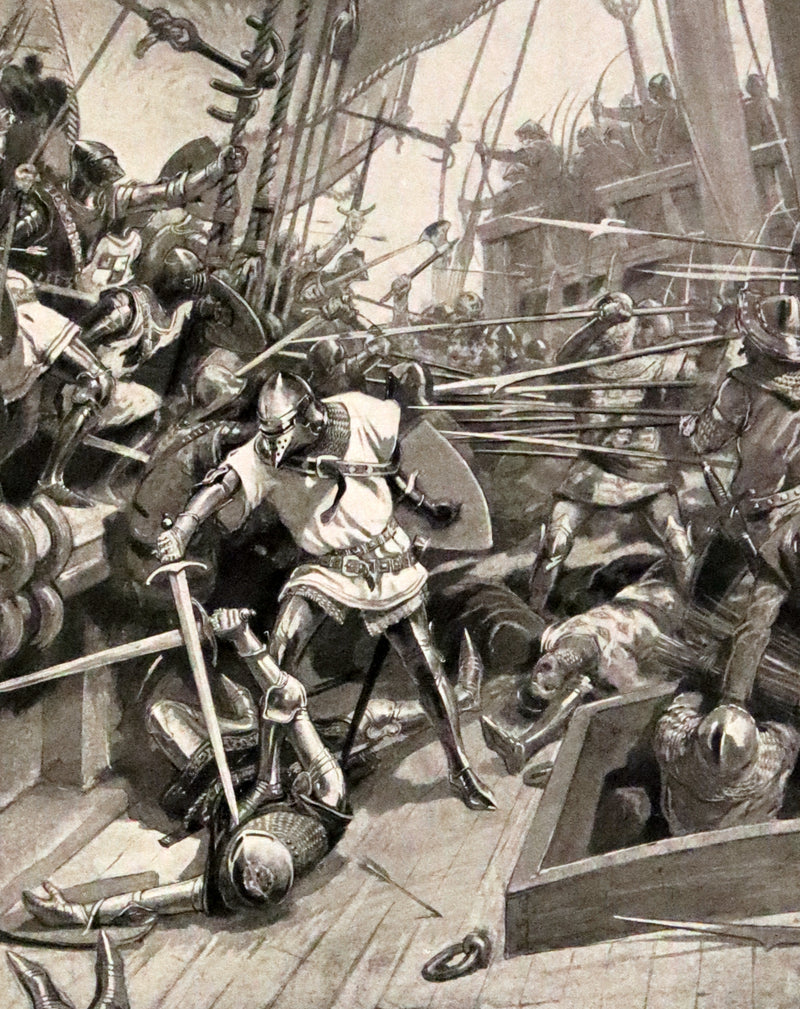 1898 Rare First Edition - With the Black Prince by William O. Stoddard, Illustrated.