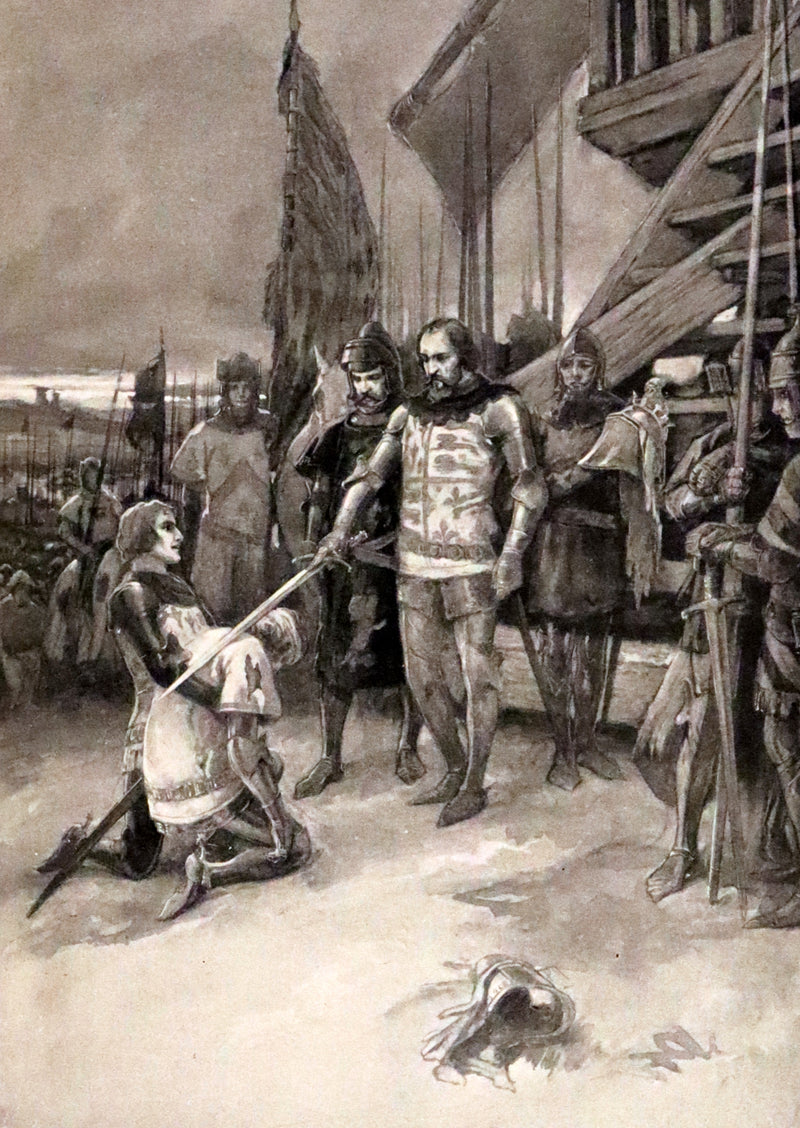 1898 Rare First Edition - With the Black Prince by William O. Stoddard, Illustrated.