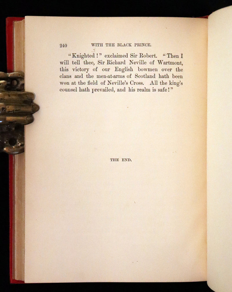 1898 Rare First Edition - With the Black Prince by William O. Stoddard, Illustrated.