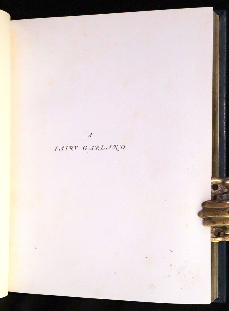 1928 Rare First Limited Signed Edition bound in Morocco - A Fairy Garland Being Fairy Tales from the Old French by Edmund Dulac.