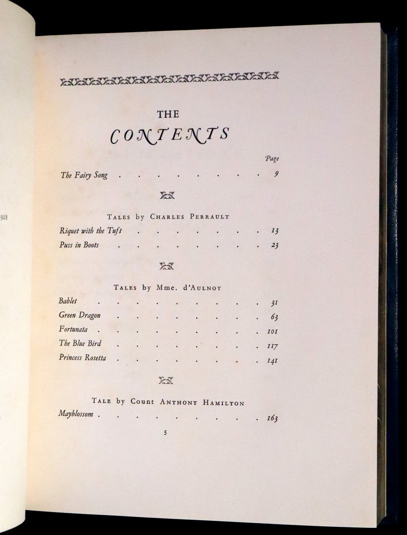 1928 Rare First Limited Signed Edition bound in Morocco - A Fairy Garland Being Fairy Tales from the Old French by Edmund Dulac.