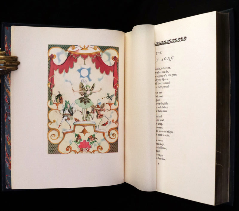 1928 Rare First Limited Signed Edition bound in Morocco - A Fairy Garland Being Fairy Tales from the Old French by Edmund Dulac.