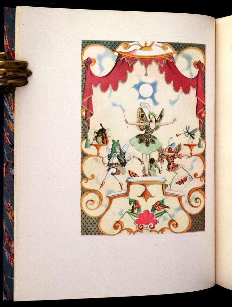 1928 Rare First Limited Signed Edition bound in Morocco - A Fairy Garland Being Fairy Tales from the Old French by Edmund Dulac.