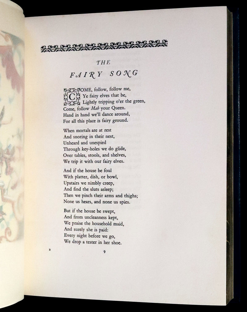 1928 Rare First Limited Signed Edition bound in Morocco - A Fairy Garland Being Fairy Tales from the Old French by Edmund Dulac.
