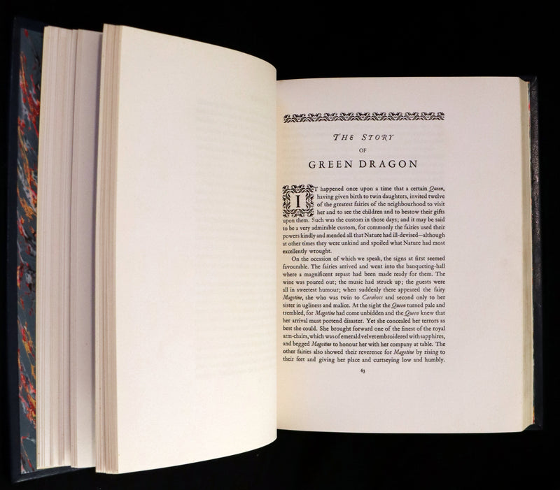 1928 Rare First Limited Signed Edition bound in Morocco - A Fairy Garland Being Fairy Tales from the Old French by Edmund Dulac.