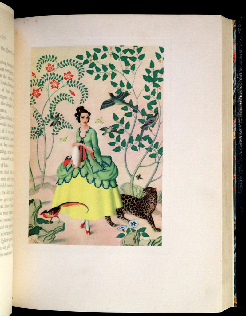1928 Rare First Limited Signed Edition bound in Morocco - A Fairy Garland Being Fairy Tales from the Old French by Edmund Dulac.