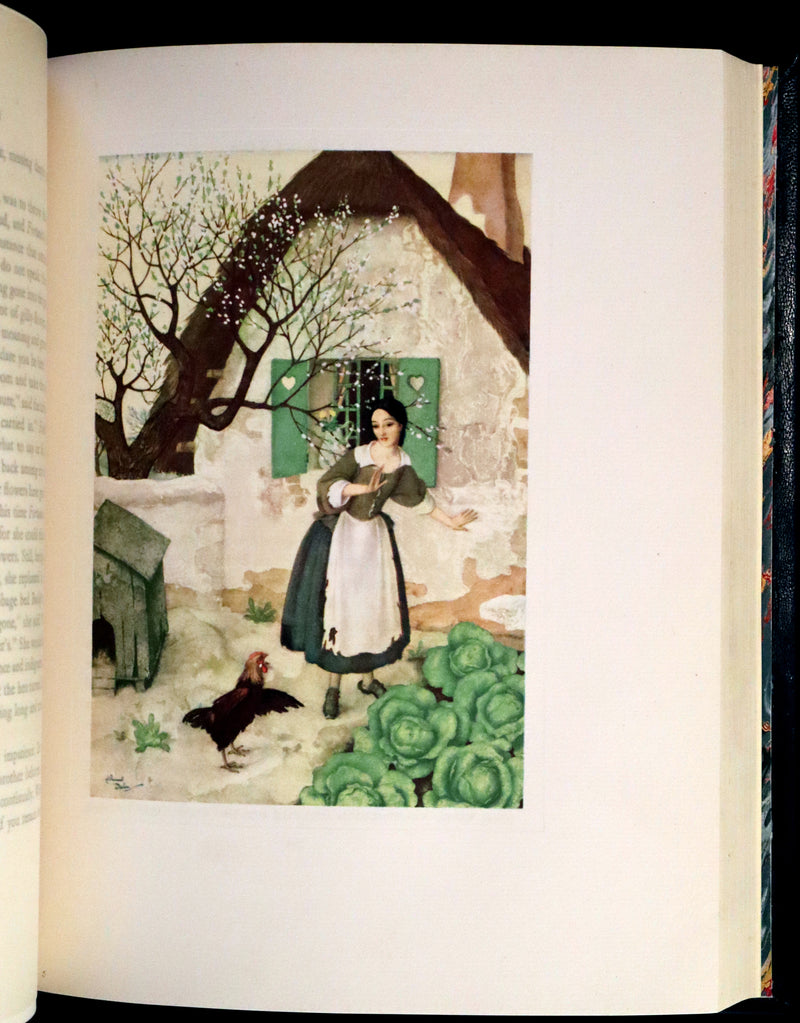 1928 Rare First Limited Signed Edition bound in Morocco - A Fairy Garland Being Fairy Tales from the Old French by Edmund Dulac.
