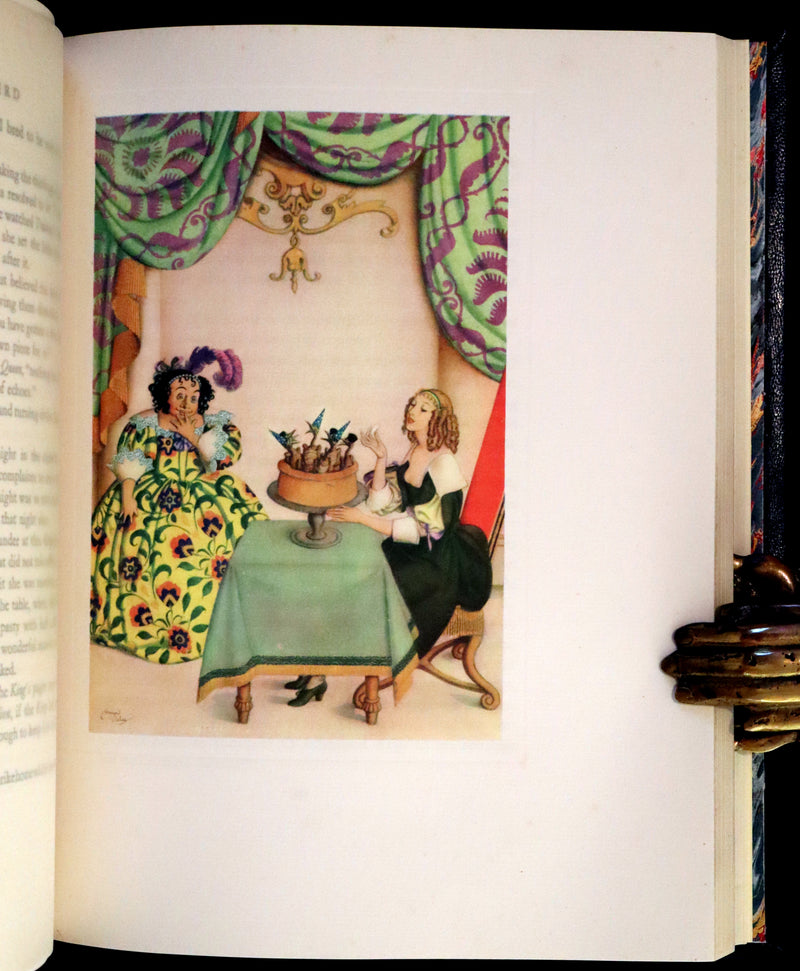 1928 Rare First Limited Signed Edition bound in Morocco - A Fairy Garland Being Fairy Tales from the Old French by Edmund Dulac.