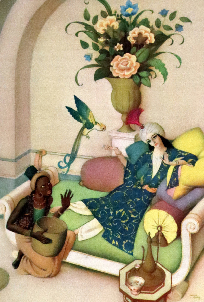 1928 Rare First Limited Signed Edition bound in Morocco - A Fairy Garland Being Fairy Tales from the Old French by Edmund Dulac.