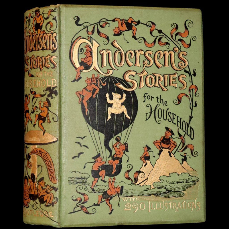 1890 Scarce Victorian Book - Andersen's FAIRY TALES. Stories for the Household. Illustrated.