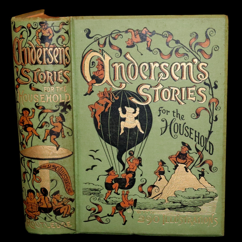 1890 Scarce Victorian Book - Andersen's FAIRY TALES. Stories for the Household. Illustrated.