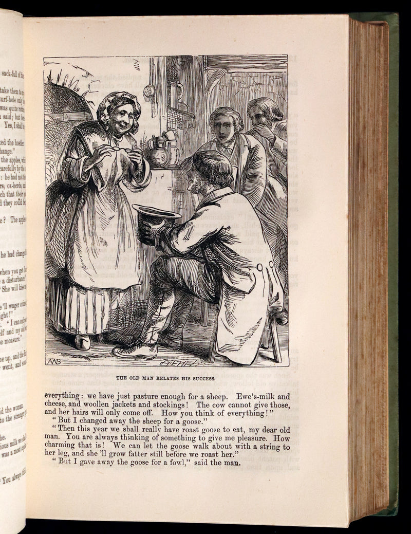 1890 Scarce Victorian Book - Andersen's FAIRY TALES. Stories for the Household. Illustrated.