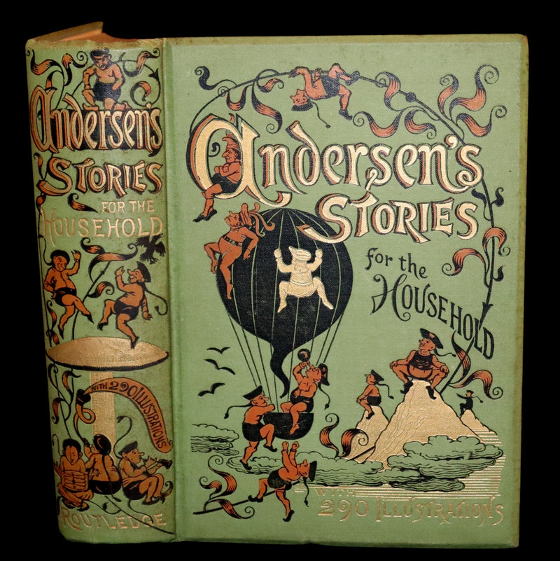 1890 Scarce Victorian Book - Andersen's FAIRY TALES. Stories for the Household. Illustrated.