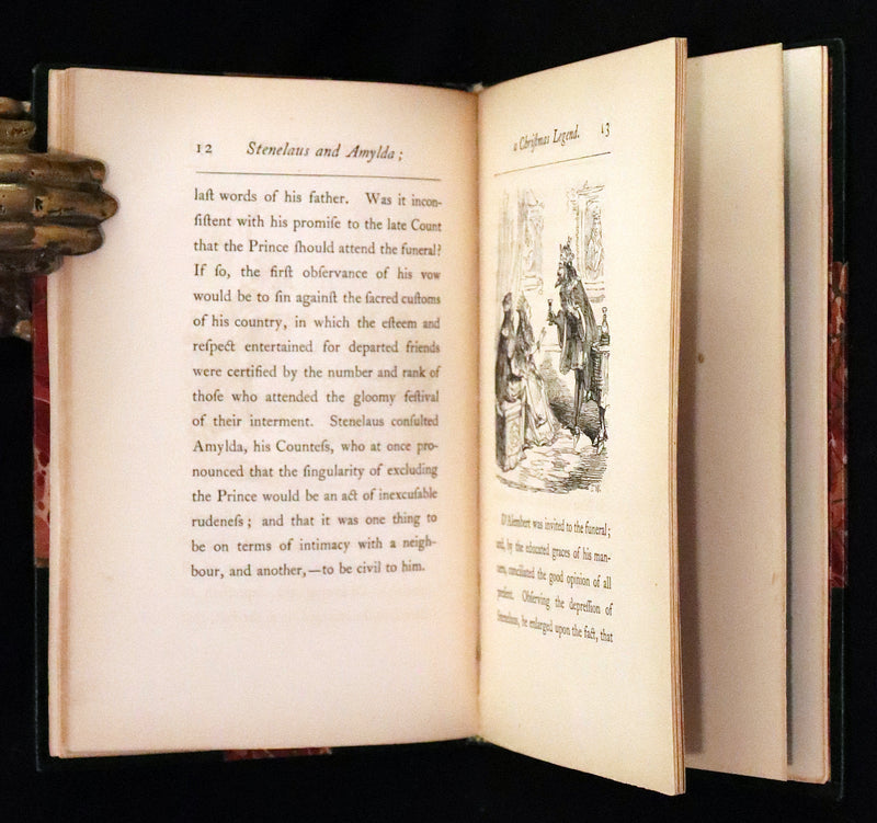1858 Rare First Edition - Stenelaus and Amylda, A Christmas Legend for Children of a Larger Growth, Illustrated by Cruikshank.