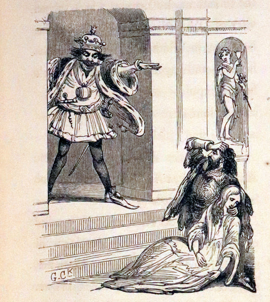 1858 Rare First Edition - Stenelaus and Amylda, A Christmas Legend for Children of a Larger Growth, Illustrated by Cruikshank.