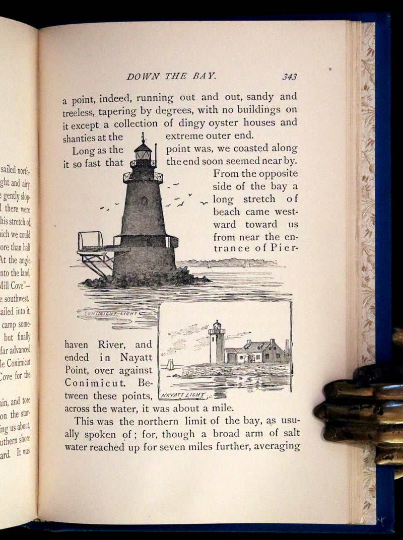 1890 Rare First Edition - Down the Bay or Joe and I on Salt Water, Illustrated.