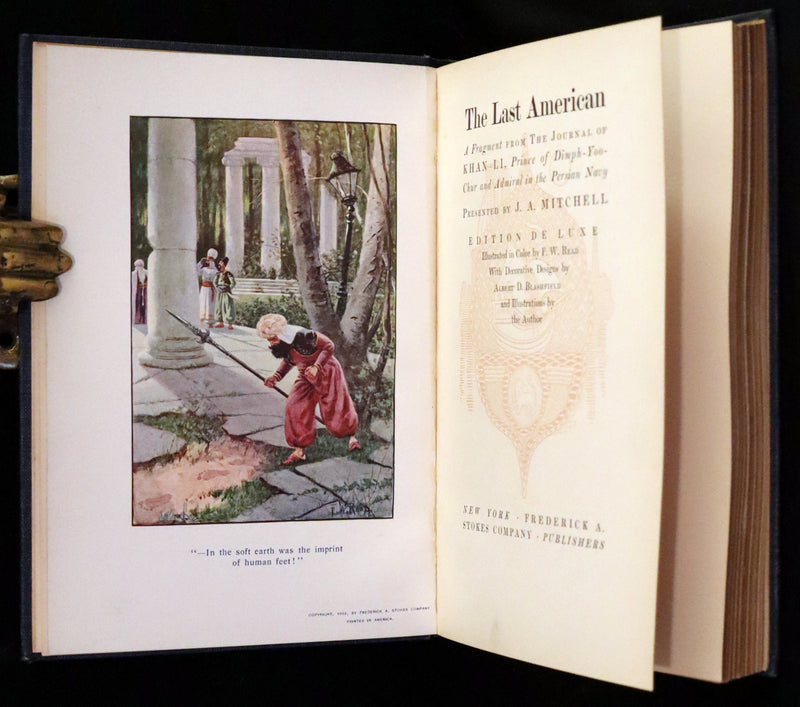 1902 Rare First De Luxe Edition Illustrated in color - The Last American by John Ames Mitchell.