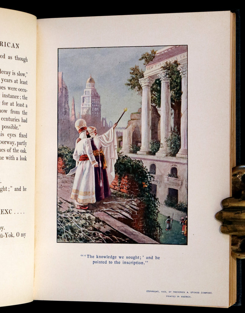 1902 Rare First De Luxe Edition Illustrated in color - The Last American by John Ames Mitchell.