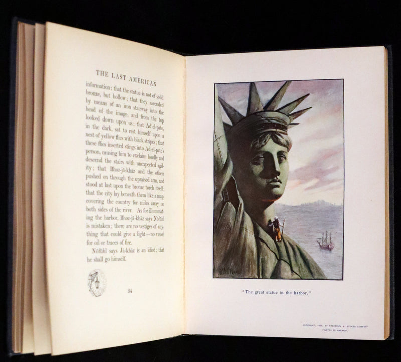 1902 Rare First De Luxe Edition Illustrated in color - The Last American by John Ames Mitchell.