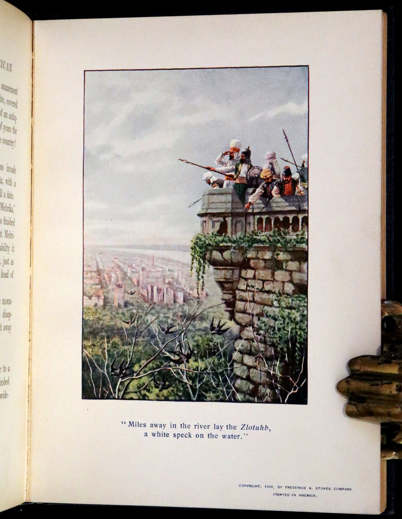 1902 Rare First De Luxe Edition Illustrated in color - The Last American by John Ames Mitchell.