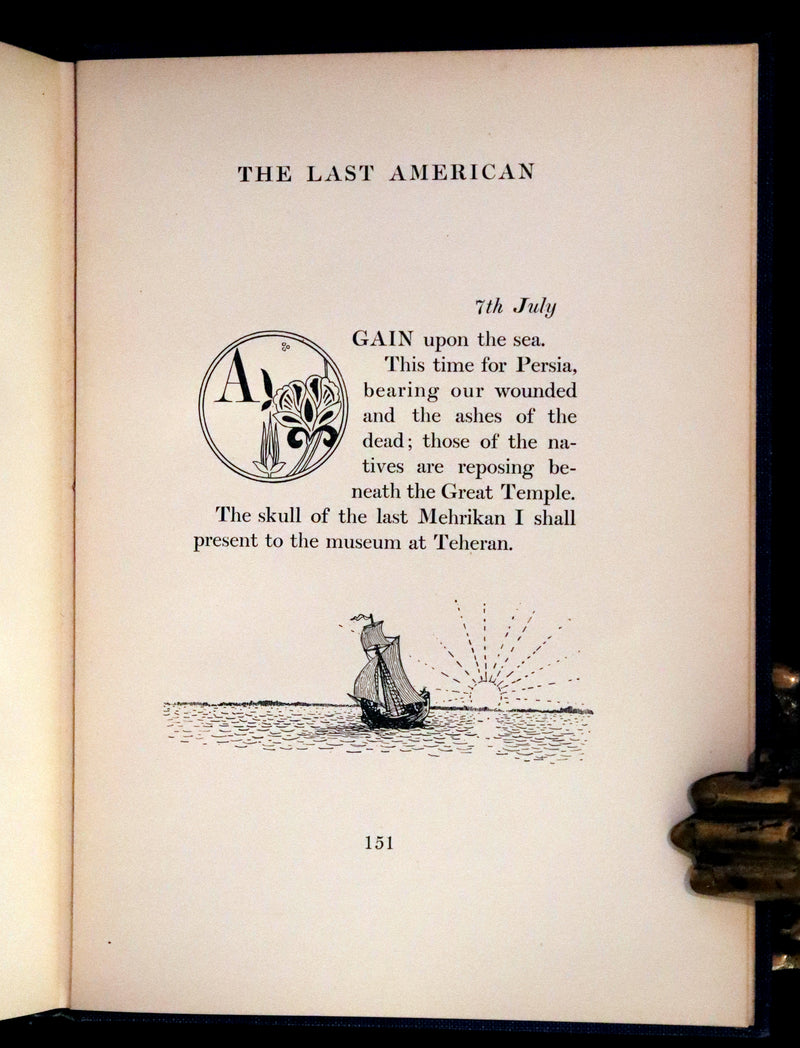 1902 Rare First De Luxe Edition Illustrated in color - The Last American by John Ames Mitchell.