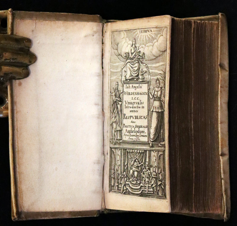 1632 Rare Latin Vellum Philosophy Book - Von Werdenhagen's Universal Introduction to All Republics, or General Politics.
