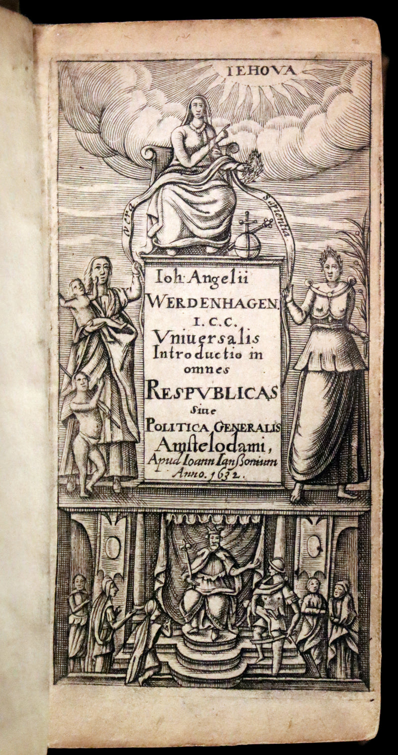1632 Rare Latin Vellum Philosophy Book - Von Werdenhagen's Universal Introduction to All Republics, or General Politics.