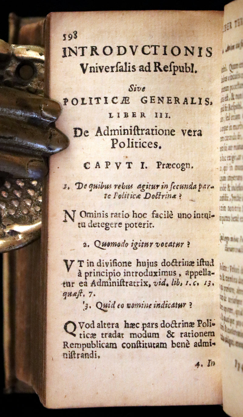 1632 Rare Latin Vellum Philosophy Book - Von Werdenhagen's Universal Introduction to All Republics, or General Politics.