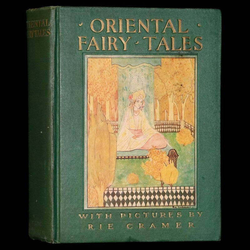 1923 Rare Book - Oriental Fairy Tales illustrated in color by Rie Cramer.