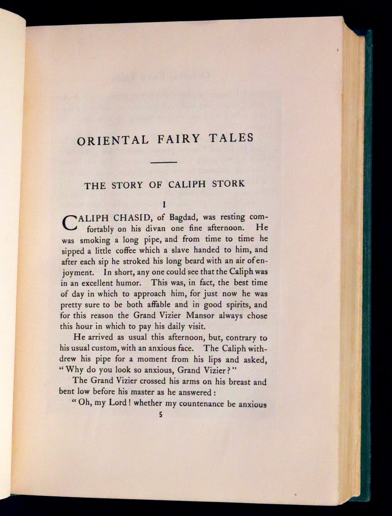 1923 Rare Book - Oriental Fairy Tales illustrated in color by Rie Cramer.