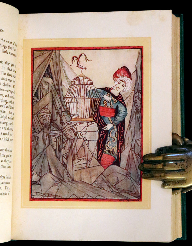 1923 Rare Book - Oriental Fairy Tales illustrated in color by Rie Cramer.
