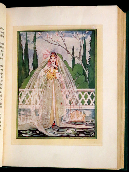 1923 Rare Book - Oriental Fairy Tales illustrated in color by Rie Cramer.
