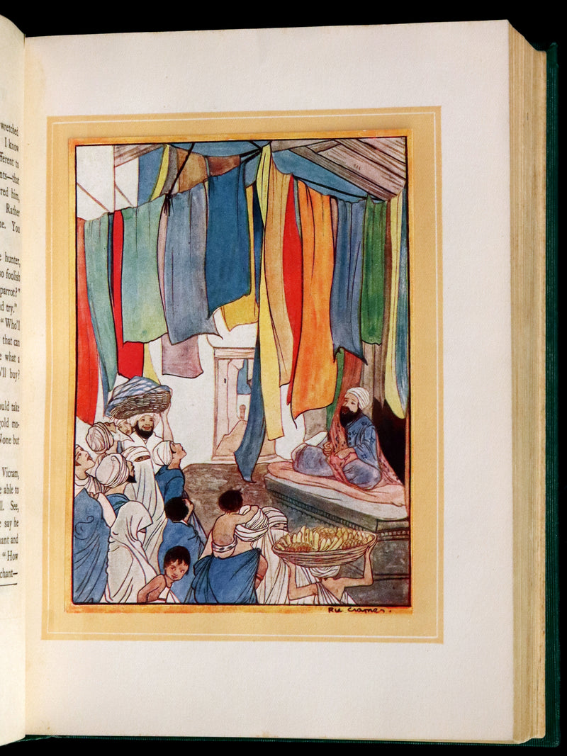 1923 Rare Book - Oriental Fairy Tales illustrated in color by Rie Cramer.