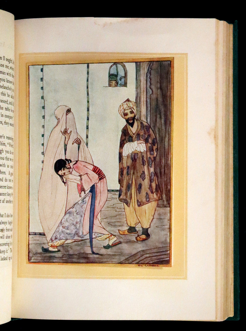 1923 Rare Book - Oriental Fairy Tales illustrated in color by Rie Cramer.