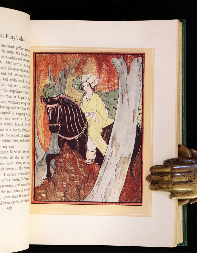 1923 Rare Book - Oriental Fairy Tales illustrated in color by Rie Cramer.