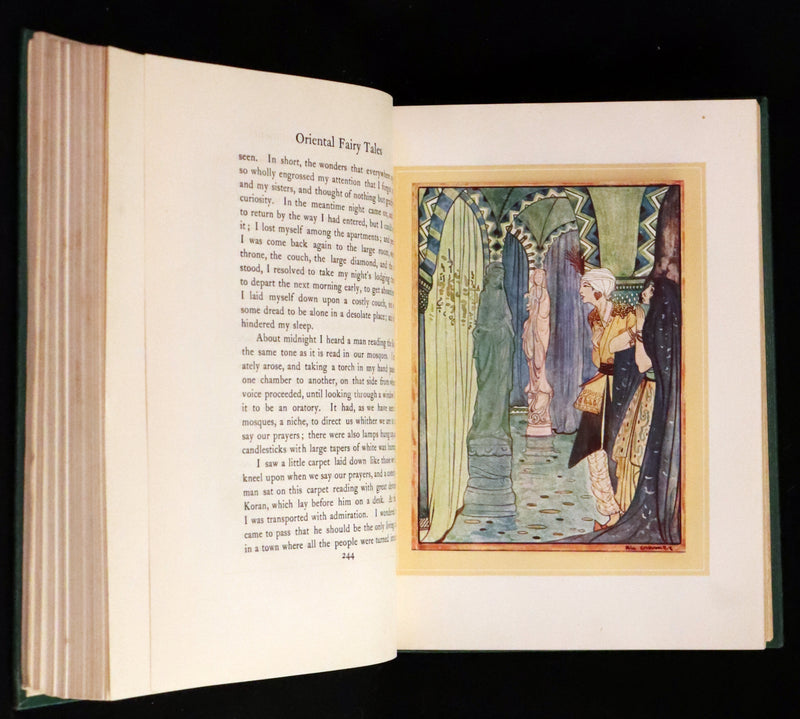 1923 Rare Book - Oriental Fairy Tales illustrated in color by Rie Cramer.