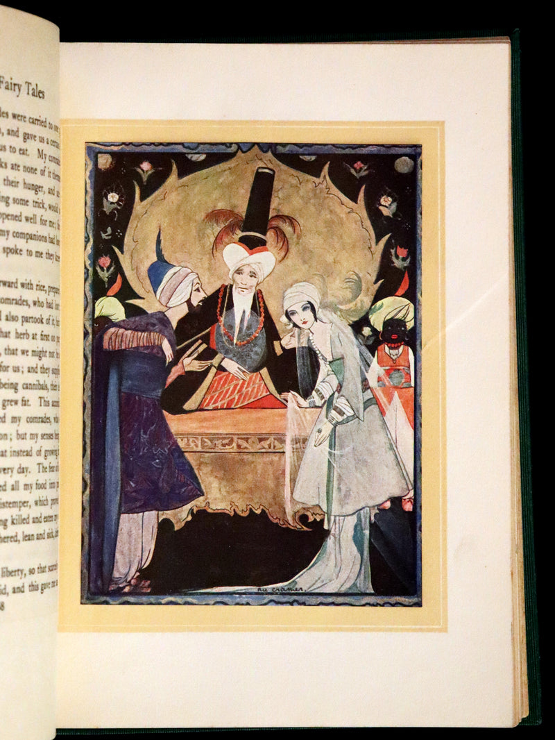 1923 Rare Book - Oriental Fairy Tales illustrated in color by Rie Cramer.